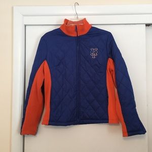 Vintage Mets Women’s Jacket Orange & Blue Size M